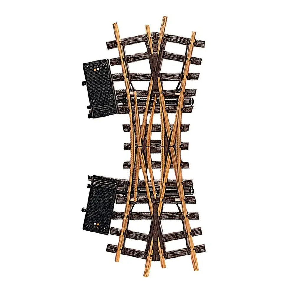 Traversée électrique LGB 12260 - G : 1/22.5 - 375 mm R2 22.5° - Double jonction