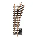 Aiguillage électrique droit LGB 16050 - G : 1/22.5 - 440 mm R3 22.5° - Courbe droite