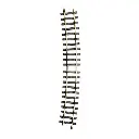 Rail courbe LGB 18000 - G : 1/22.5 - R5 15° - Code 332 - Écartement 45 mm