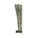 Aiguillage manuel gauche LGB 18150 - G : 1/22.5 - 600 mm R5 15° - Courbe gauche