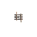 Rail droit LGB 10070 - G : 1/22.5 - Longueur 75 mm - Code 332 - Écartement 45 mm