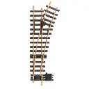 Aiguillage manuel droit LGB 16040 - G : 1/22.5 - 440 mm R3 22.5° - Courbe droite
