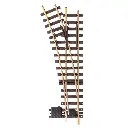 Aiguillage manuel droit LGB 16140 - G : 1/22.5 - 440 mm R3 22.5° - Courbe gauche