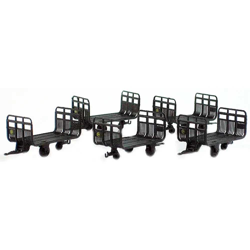 Lot de 5 chariots PTT vert avec monogramme