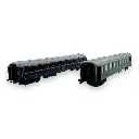 Coffret Voiture OCEM Couchette Verte + Voiture CIWL S2 - Bleue - LS MODELS 40902 - HO : 1/87 - EP. II