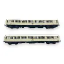 Set de 2 voitures lits type S livrée blanche avec monogramme - LS Models 49143 - HO 1/87 - CIWL - Ep II - 2R