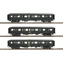 Set 3 Voitures VTU Express Nord - LSMODELS 40319 - HO SNCF - EP IV