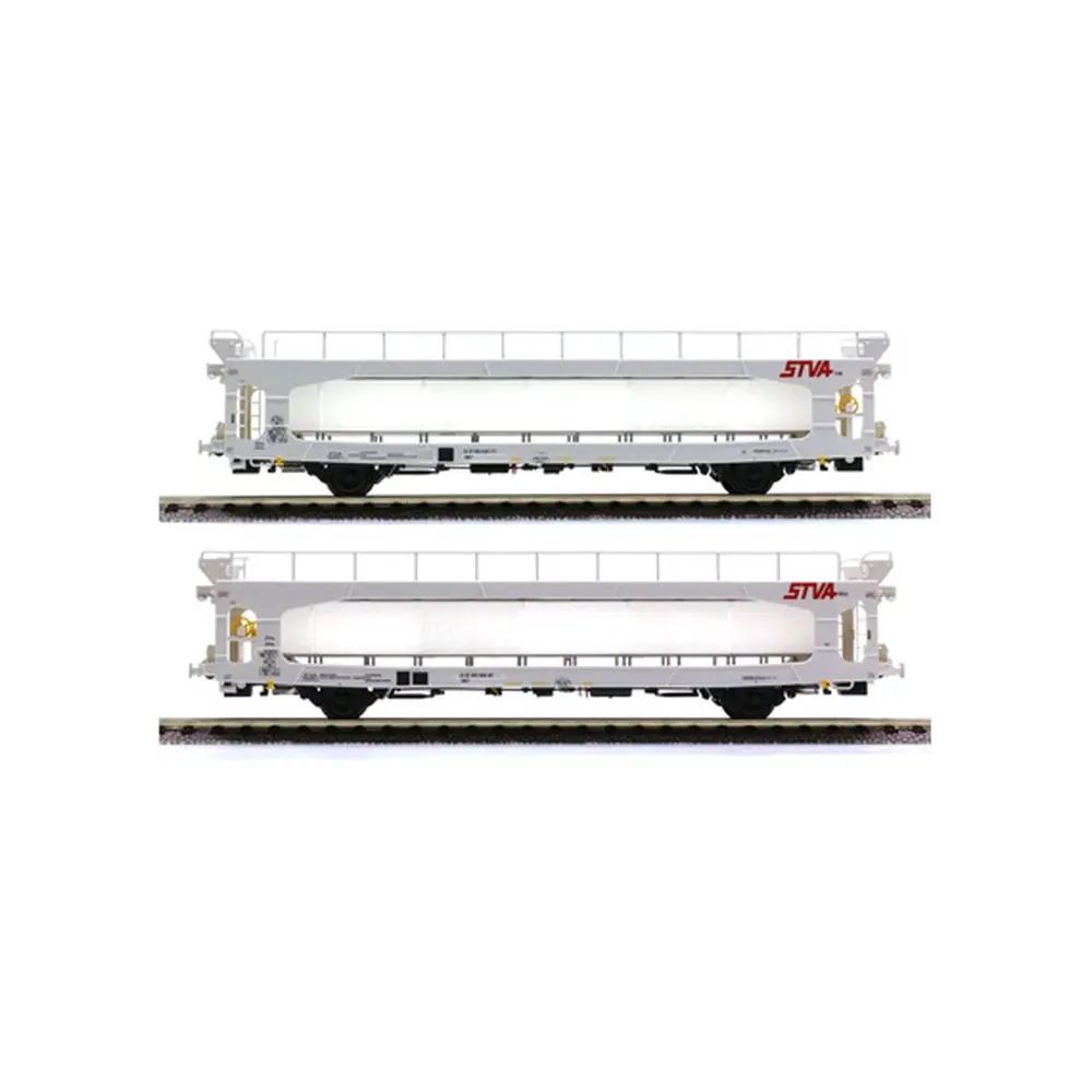Set de 2 wagons porte-autos A 260 less / TA 260 LESS STVA - LS Models 30703 - HO 1/87 - SNCF - Ep V - 2R