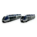 Rame automotrice AGC X 76600 Ls Models 10078 - HO 1/87 - SNCF - EP V / VI