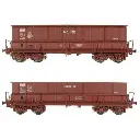 Set de 2 wagons tombereaux SACILOR - LS Models 30800 - HO 1/87 - SNCF - Ep IV - 2R