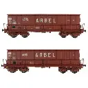 Ensemble de 2 wagons tombereaux DMH SGW ARBEL SNCF