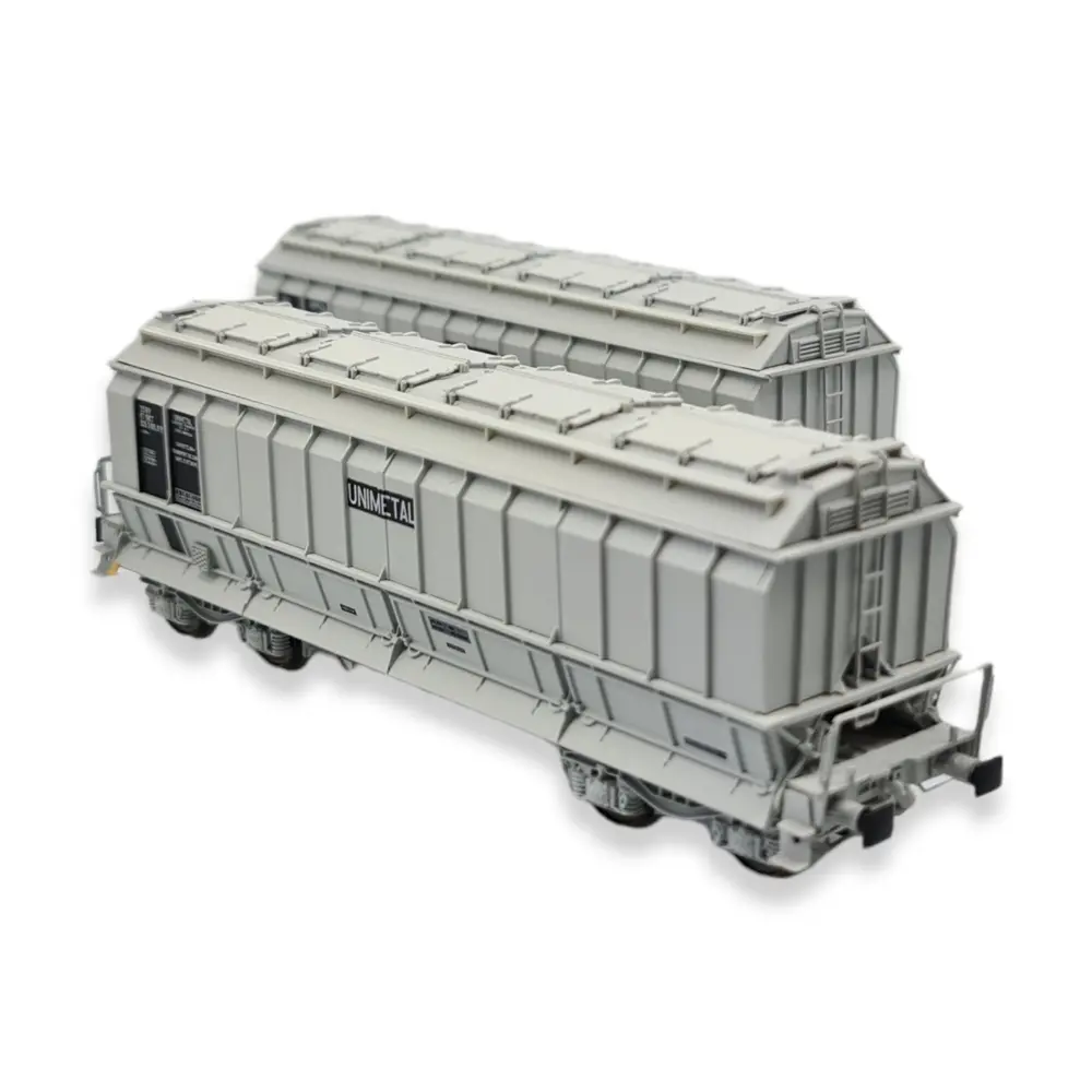 Set de 2 wagons tombereaux DC Unimetal - Ls Models 31120 - HO : 1/87 - SNCF - EP V