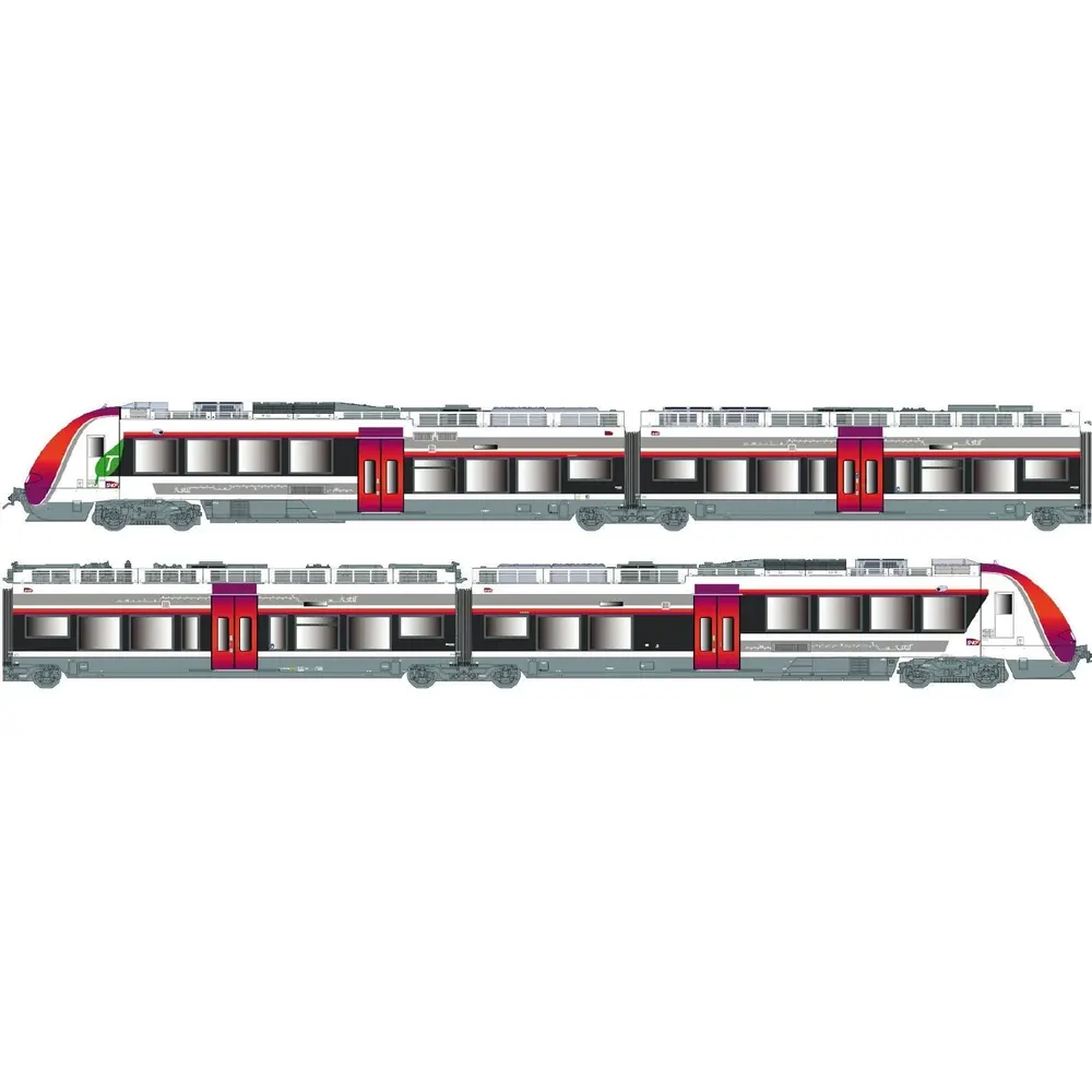 Rame automotrice AGC B82681/82682 Ls Models 10566 - 3R - HO 1/87 - SNCF - EP V / VI