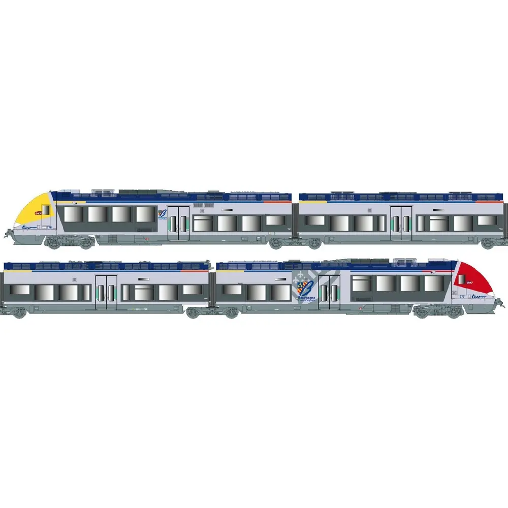 Rame automotrice AGC B81777/B81778 Ls Models 10588 - 3R - HO 1/87 - SNCF - EP VI