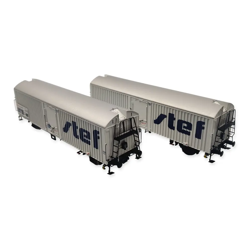 Set de 2 wagons réfrigérants STEF moderne - LS Models 30237 - HO 1/87 - SNCF - Ep IV/V - 2R