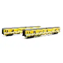 Set 2 voitures postales jaunes PA UIC - LSModels 40445 - SNCF - HO : 1/87 - EP IV