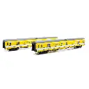 Set 2 voitures postales jaunes PA UIC - LSModels 40446 - SNCF - HO : 1/87 - EP IV