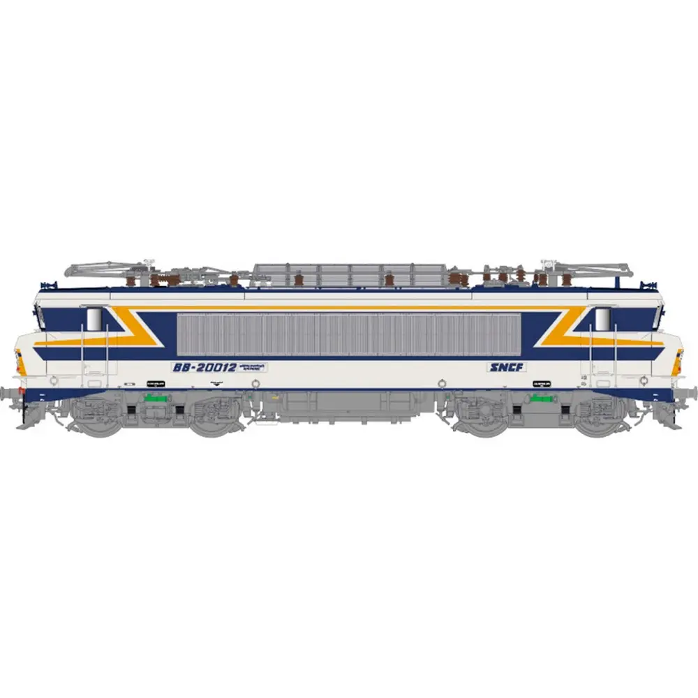 Locomotive électrique BB 20012, livrée gris argent bleu, TEN/chamois 432, plaques, dépôt Strasbourg - LS Models 11198S - HO 1/87 - SNCF - Ep IV - Digital sound - 2R