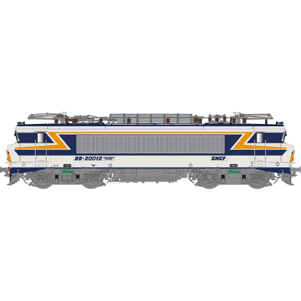 Locomotive électrique BB 20012, livrée gris argent bleu, TEN/chamois 432, plaques, dépôt Strasbourg - LS Models 11698S - HO 1/87 - SNCF - Ep IV - Digital sound - 3R