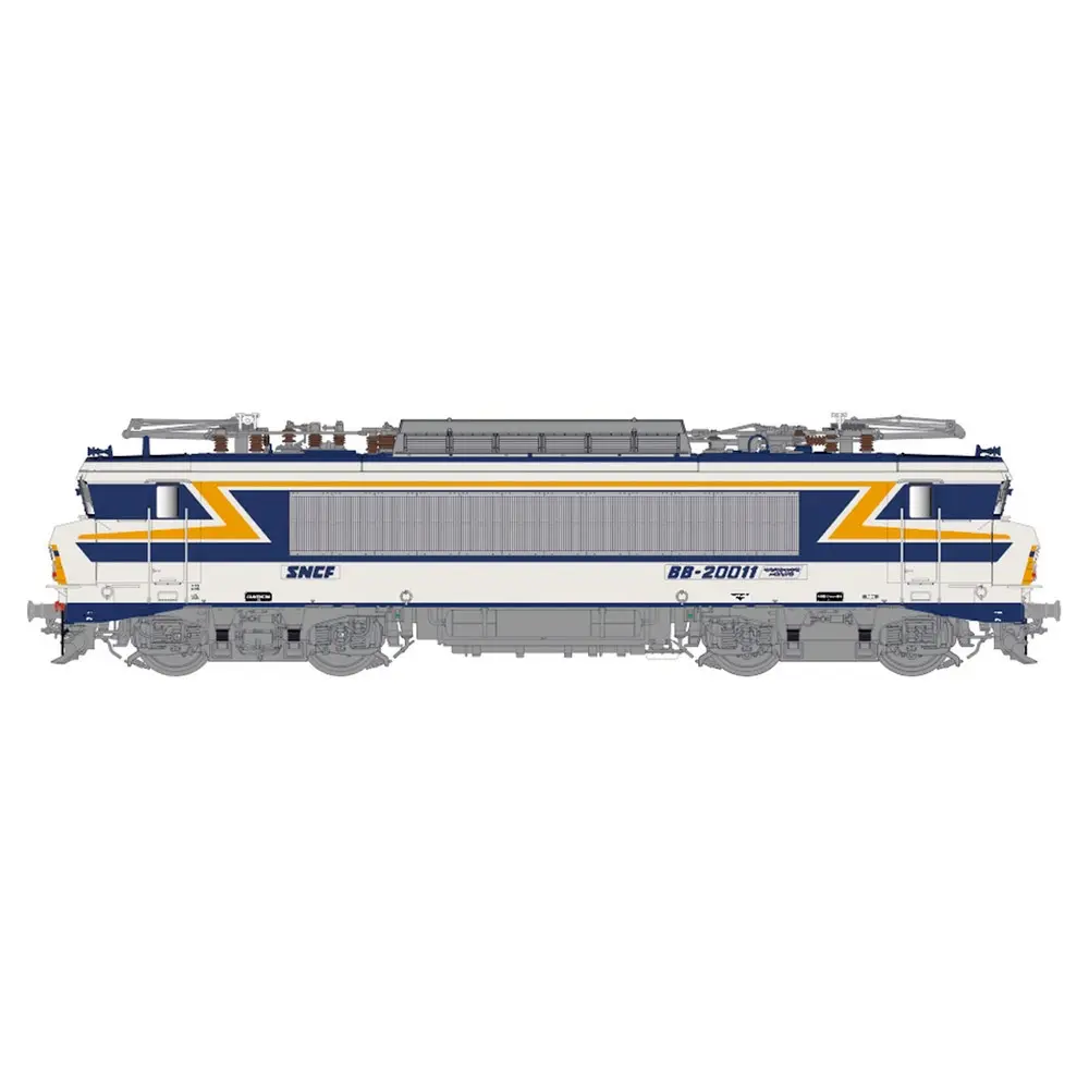 Locomotive électrique BB 20011, livrée gris argent bleu, TEN/chamois 432, plaques, dépôt Strasbourg - LS Models 11199S - HO 1/87 - SNCF - Ep IV - Digital sound - 2R