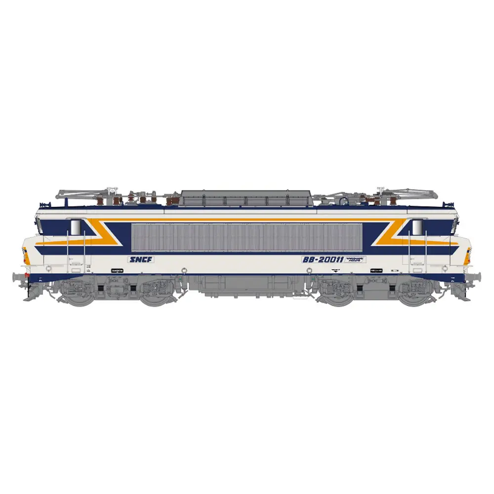 Locomotive électrique BB 20011, livrée gris argent bleu, TEN/chamois 432, plaques, dépôt Strasbourg - LS Models 11699 - HO 1/87 - SNCF - Ep IV - Digital - 3R