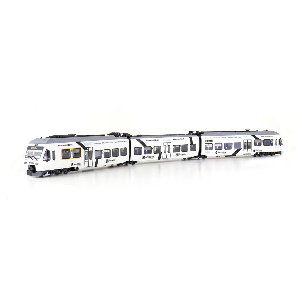 Automotrice Unité multiple RABe 525 NINA en 3 parties du BLS / Westside - LS Models 17203AC - HO 1/87 - Ep.VI - Analogique - 3R