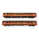 Set de 2 voitures voyageurs VSE A9u, livrée C1, logo encadré - LS Models 40350 - HO 1/87 - SNCF - Ep IV - 2R