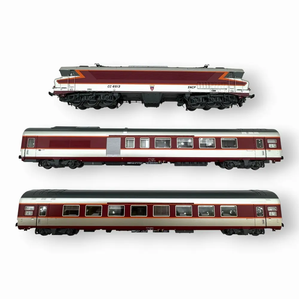 Set grand confort "Capitole" locomotive électrique CC 6513 + A4Dtux + A8tu - LS Models 11003AC - HO 1/87 - SNCF - Ep IV - Analogique - 3R