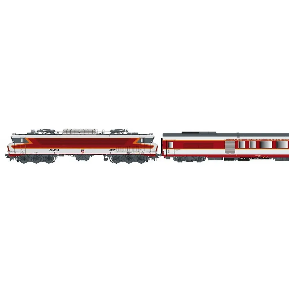 Set grand confort "Capitole" locomotive électrique CC 6513 + A4Dtux + A8tu - LS Models 11003AC - HO 1/87 - SNCF - Ep IV - Analogique - 3R