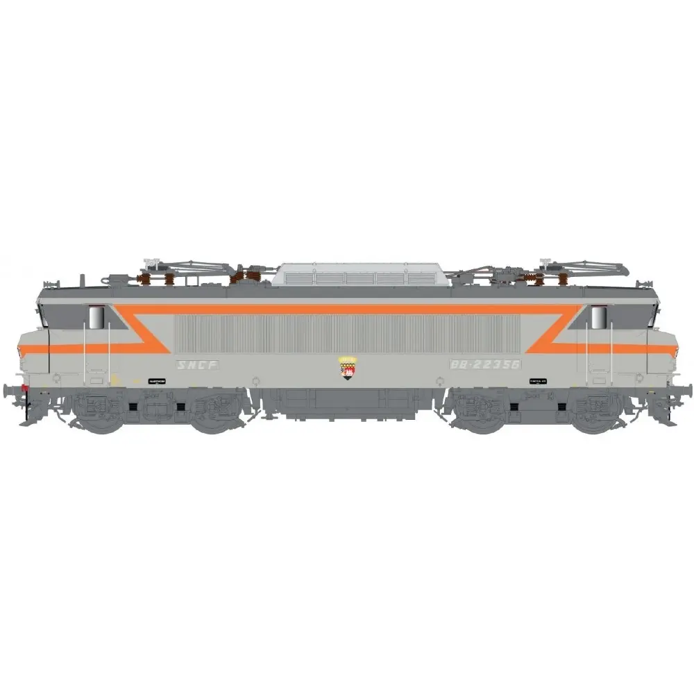 Locomotive électrique BB 22356, livrée gris béton/orange, blason Lorient, Rennes - LS Models 11605 - HO 1/87 - SNCF - Ep IV - Analogique - 3R