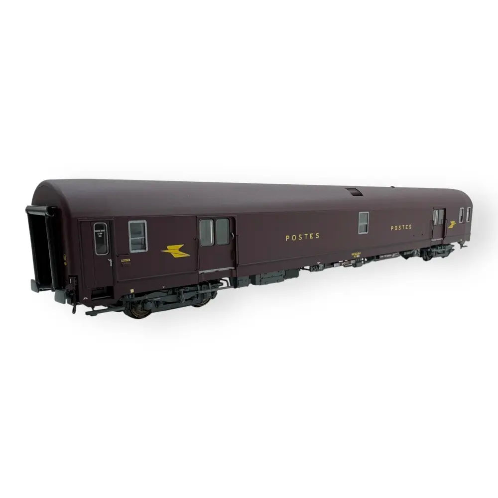 Voiture postale PA UIC livrée brun PTT bogies Y24X - LS Models 40427 - HO 1/87 - SNCF - Ep IV - 2R