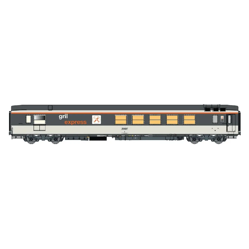 Voiture restaurant "Gril express" - LS Models 40145 - HO 1/87 - SNCF - EP IV-V
