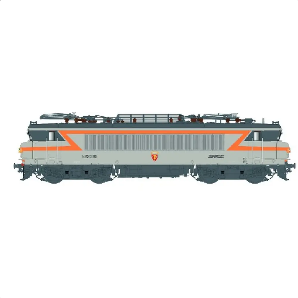 Locomotive électrique BB 22399, livrée béton, logo nouille, TVM, blason Mormant, dépôt Villeneuve - LS Models 11104 - HO 1/87 - SNCF - Ep V - Analogique - 2R