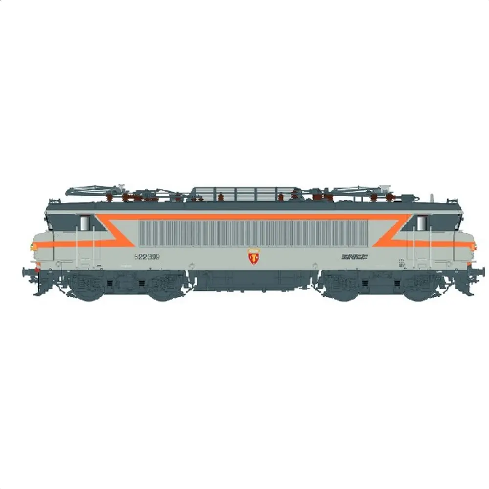 Locomotive électrique BB 22399, livrée béton, logo nouille, TVM, blason Mormant, dépôt Villeneuve - LS Models 11604 - HO 1/87 - SNCF - Ep V - Analogique - 3R