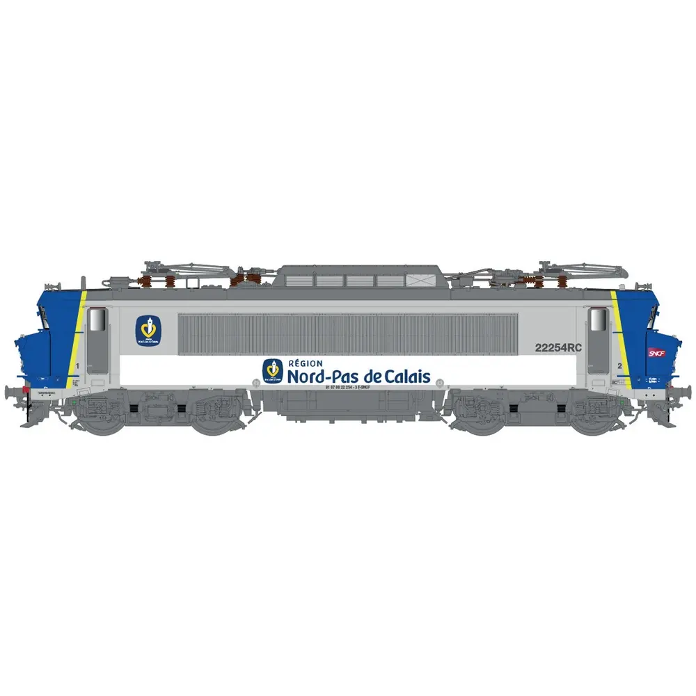 Locomotive électrique BB 22254RC, livrée Nord-Pas de Calais, dépôt de Lens - LS Models 10441 - HO 1/87 - SNCF - Ep VI - Analogique - 2R