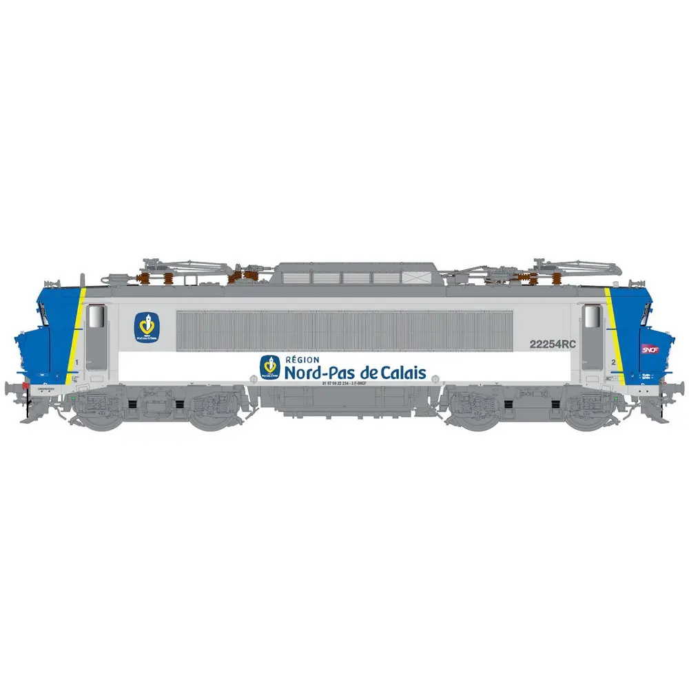 Locomotive électrique BB 22254RC, livrée Nord-Pas de Calais, dépôt de Lens - LS Models 10941 - HO 1/87 - SNCF - Ep VI - Analogique - 3R
