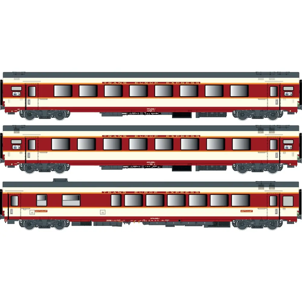 Coffret 3 voitures voyageurs Grand Confort - LS MODELS 40081DC - SNCF - HO 1/87 - EP IV