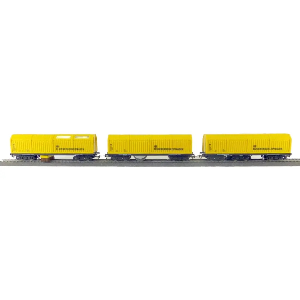 3 wagons nettoyeurs de voies - Lux Modellbau 9635 - HO 1/87 - 3R