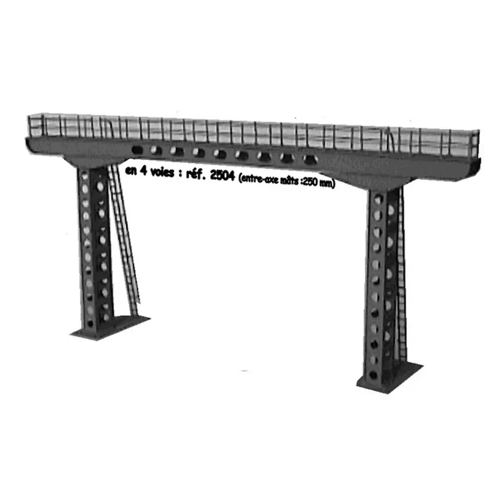 Portique 4 voies sans nacelle - JV & Disque Rouge 2504 - HO 1/87