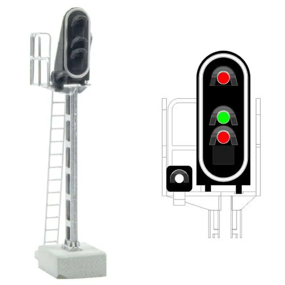 Signal 4 feux LED - Rouge/vert/rouge/blanc - MAFEN 413204 SNCF - N 1/160