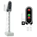 Signal 4 feux LED - Rouge/vert/rouge/blanc - MAFEN 413204 SNCF - N 1/160