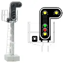 Signal 6 feux LED 2xJaune/vert/rouge/jaune/Blanc MAFEN 413208 SNCF - N
