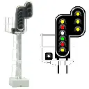 Signal 10 feux 2xJaune/rouge/blanc/vert/ rouge/jaune/blanc/2xjaune MAFEN 413216