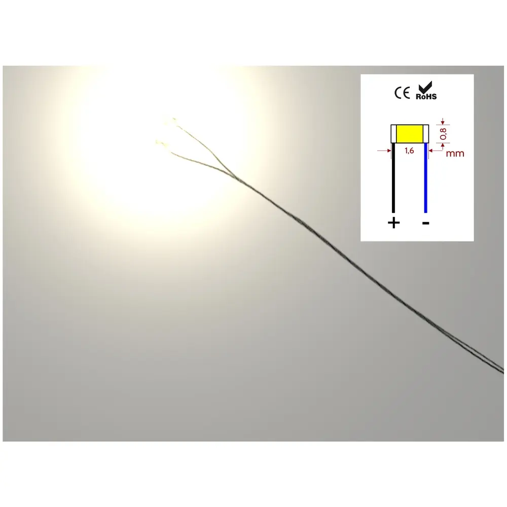 10 leds blanc chaud pré-câblé - Mafen 060301 - Échelle universelle