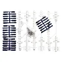 Set d'extension piste flexible Magnorail UE-1 - HO / N / TT / Z - longueur 600 mm