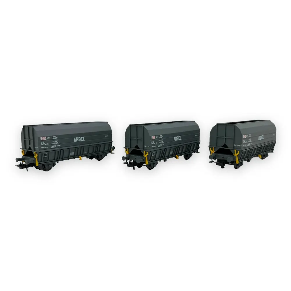 Set de 3 Wagons Trémies ARBEL - Makette 4742 - HO 1/87 - SNCF - EP IV - 2R