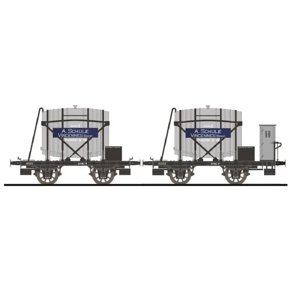 Coffret de 2 wagons foudres A.SCHULE - Makette 4502 - HO 1/87 - SNCF - EP II - 2R