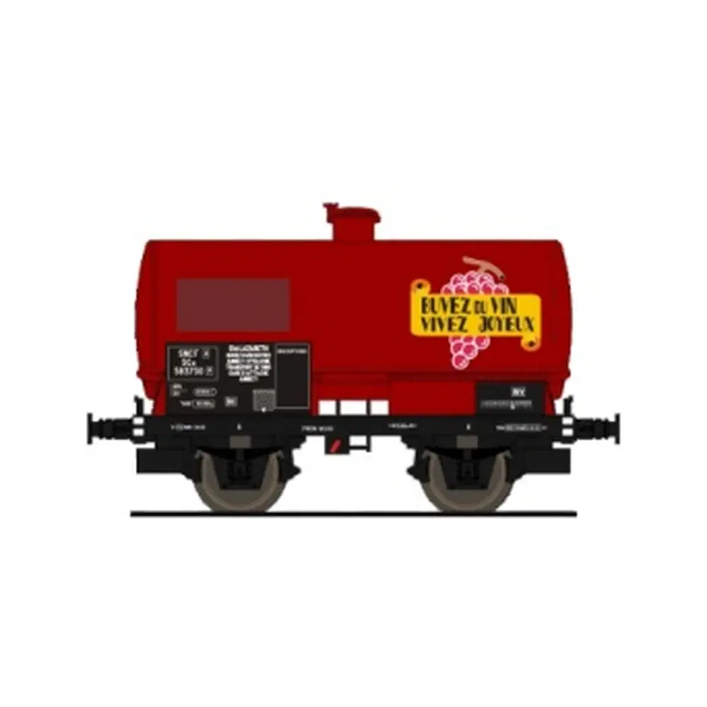 Wagon-citerne "Buvez du vin" - Makette 4536 - HO 1/87 - SNCF - 2R - EP III