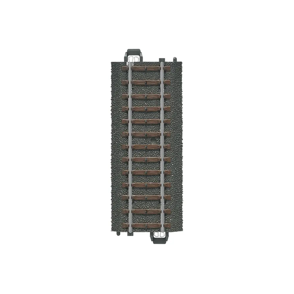 Rail droit ballasté - Marklin 24094 - HO 1/87 - Code 83 - Voie C - Longueur 94,2 mm - 3R