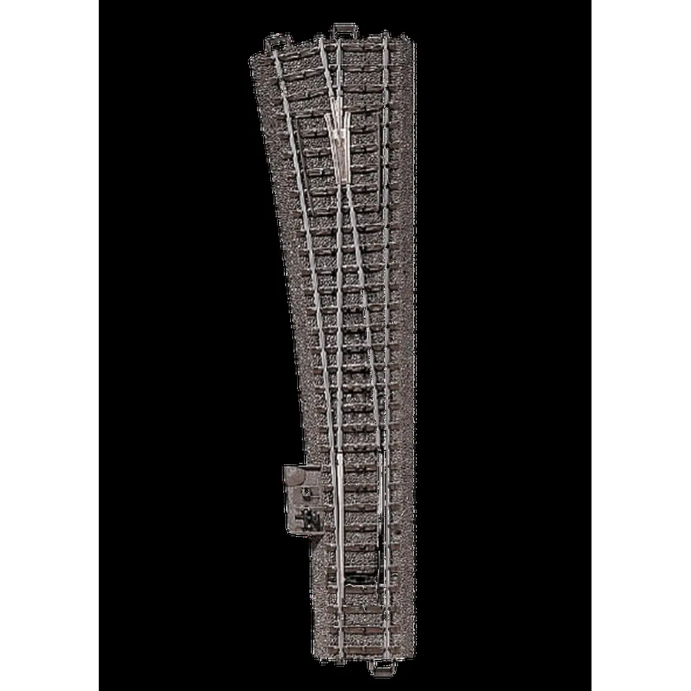 Aiguillage long à gauche 12,1° Marklin 24711 - 236,1 mm - HO : 1/87 - Code 83 - Voie C